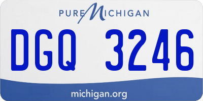 MI license plate DGQ3246
