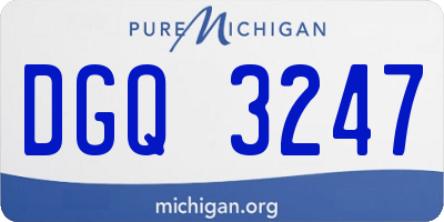 MI license plate DGQ3247