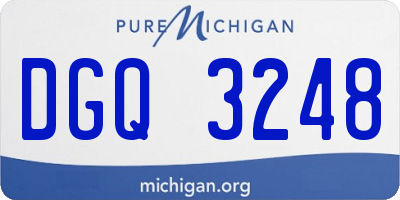 MI license plate DGQ3248