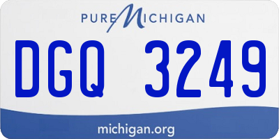 MI license plate DGQ3249