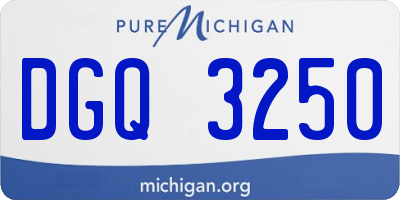 MI license plate DGQ3250