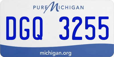MI license plate DGQ3255