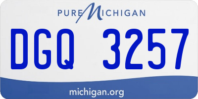 MI license plate DGQ3257