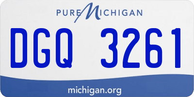 MI license plate DGQ3261