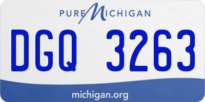 MI license plate DGQ3263