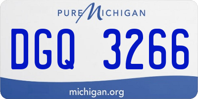 MI license plate DGQ3266