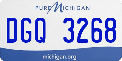 MI license plate DGQ3268