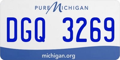MI license plate DGQ3269