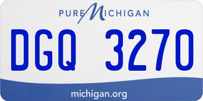 MI license plate DGQ3270