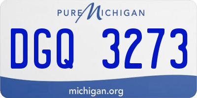 MI license plate DGQ3273