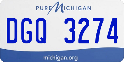 MI license plate DGQ3274