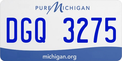 MI license plate DGQ3275