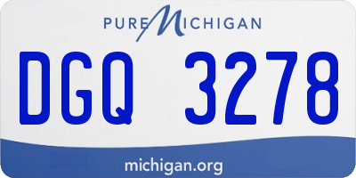 MI license plate DGQ3278