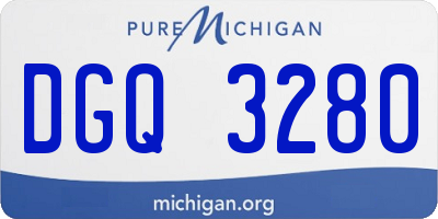 MI license plate DGQ3280