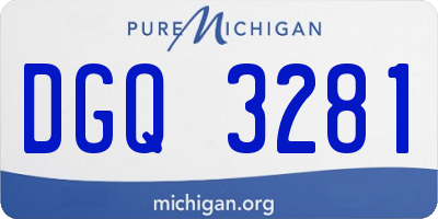 MI license plate DGQ3281