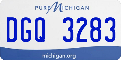 MI license plate DGQ3283