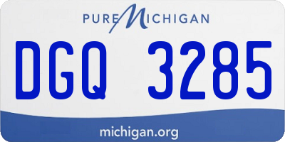 MI license plate DGQ3285