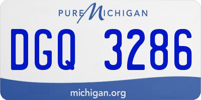 MI license plate DGQ3286
