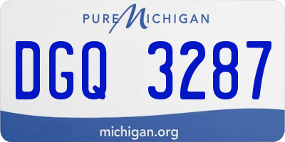 MI license plate DGQ3287