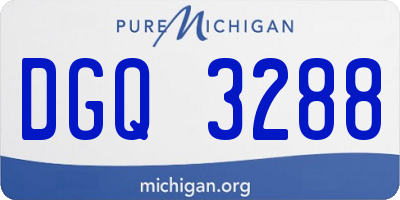 MI license plate DGQ3288