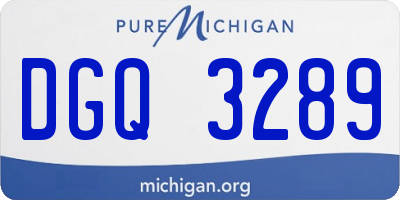 MI license plate DGQ3289