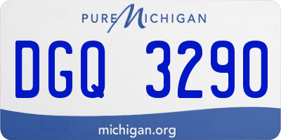 MI license plate DGQ3290