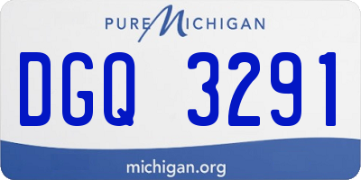 MI license plate DGQ3291