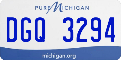 MI license plate DGQ3294