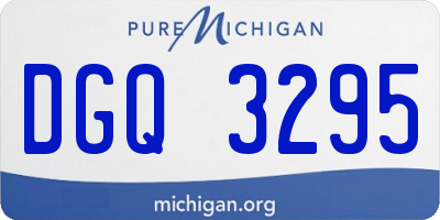 MI license plate DGQ3295