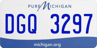 MI license plate DGQ3297
