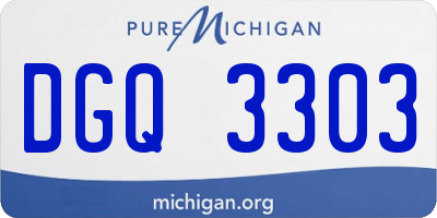 MI license plate DGQ3303