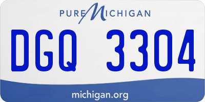 MI license plate DGQ3304