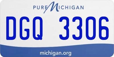 MI license plate DGQ3306