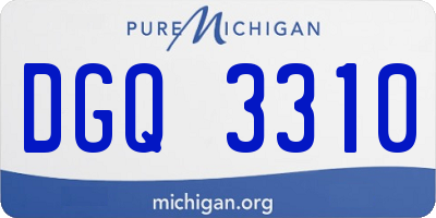 MI license plate DGQ3310