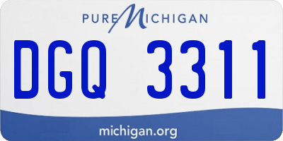 MI license plate DGQ3311