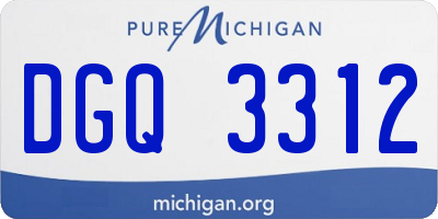 MI license plate DGQ3312