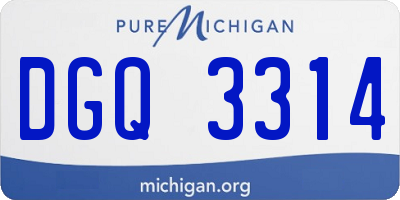 MI license plate DGQ3314