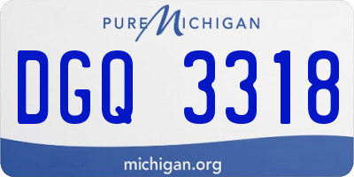MI license plate DGQ3318