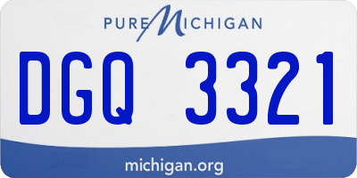 MI license plate DGQ3321