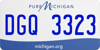 MI license plate DGQ3323