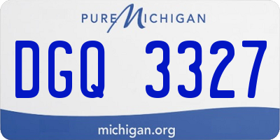 MI license plate DGQ3327