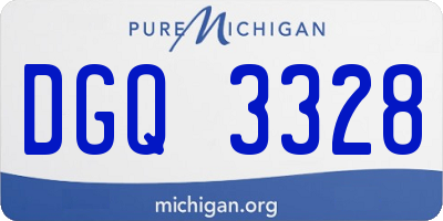 MI license plate DGQ3328