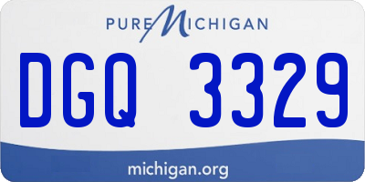 MI license plate DGQ3329