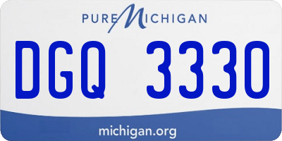 MI license plate DGQ3330