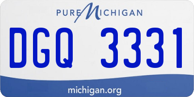 MI license plate DGQ3331