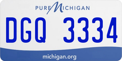 MI license plate DGQ3334