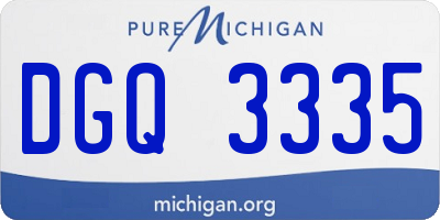 MI license plate DGQ3335