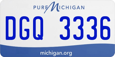 MI license plate DGQ3336