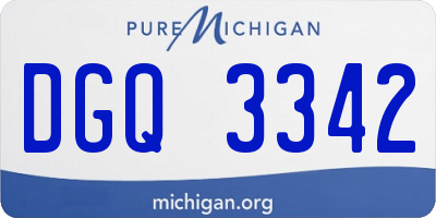 MI license plate DGQ3342
