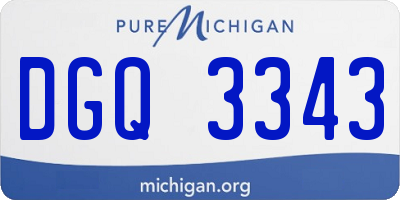 MI license plate DGQ3343